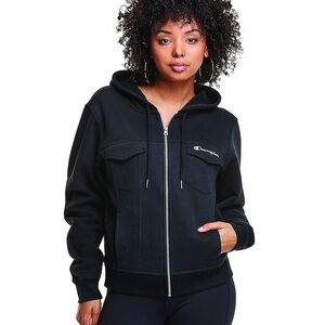Champion Women's Classic Black Zip-Up Hoodie